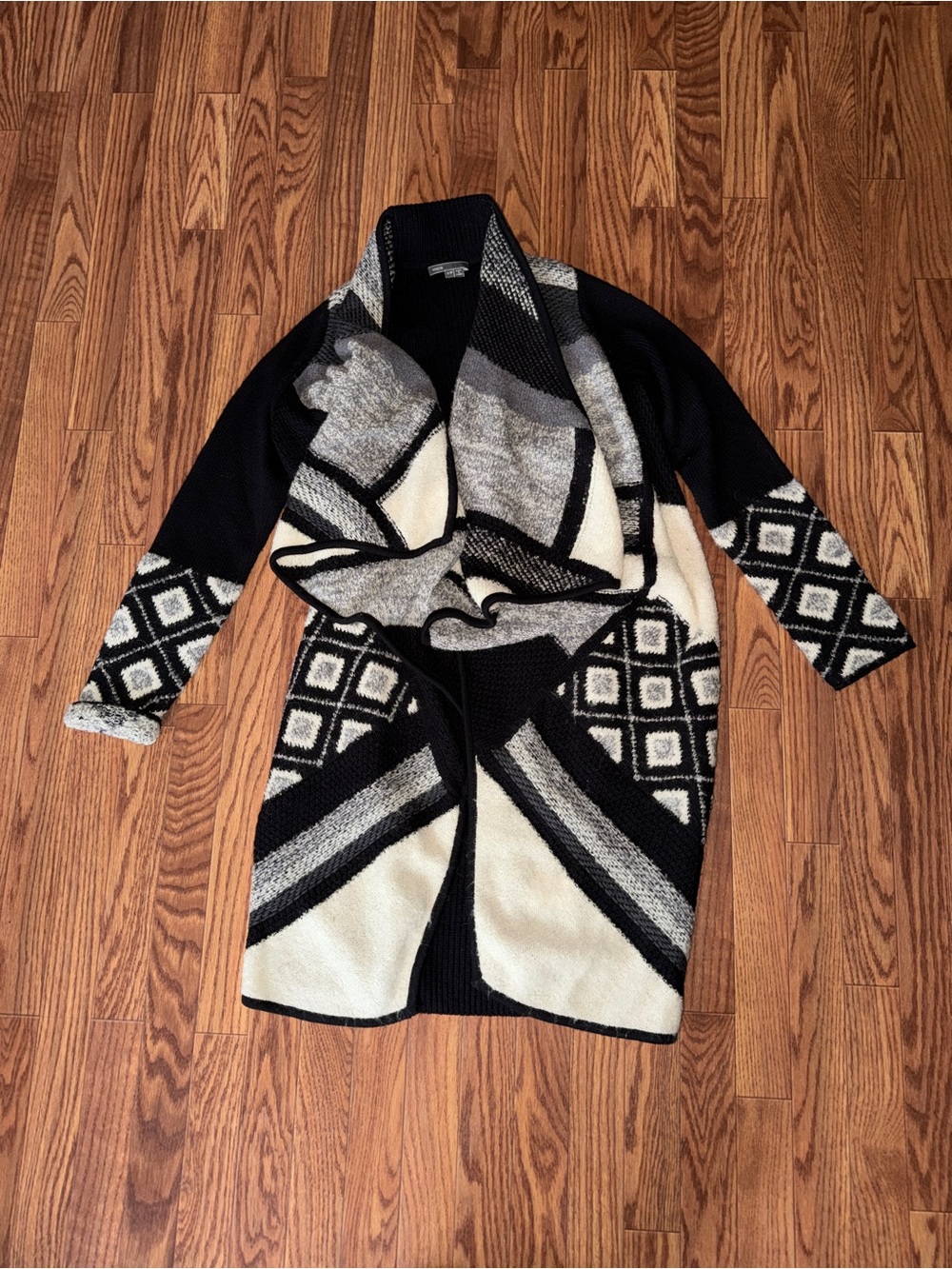 Vince Wool Alpaca Open Front Drape Cardigan Sweater - Style V286876147